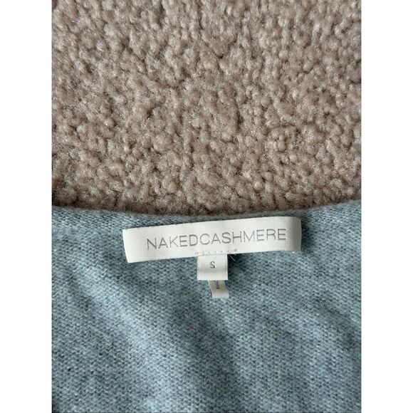 Naked Cashmere Cropped Button Front Cardigan Small Sea foam Blue - Picture 3 of 7